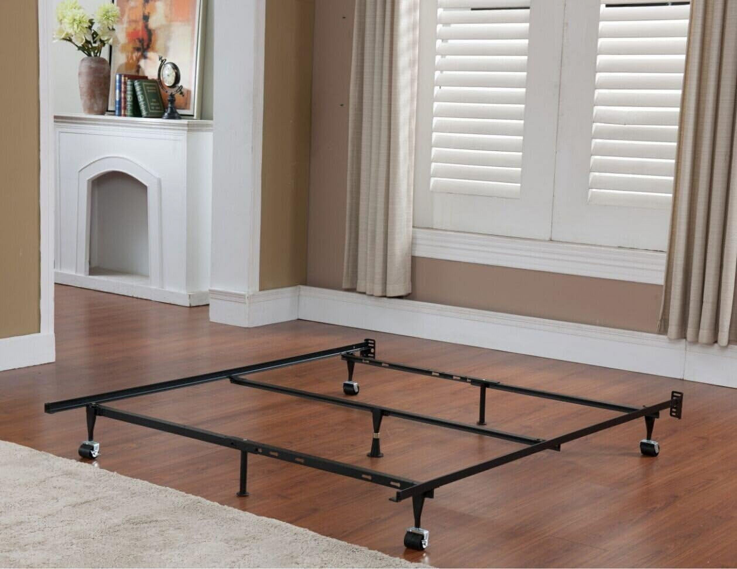 Super Duty Adjustable Metal Bed Frame (Queen/Full/XL//XL) With Center ...