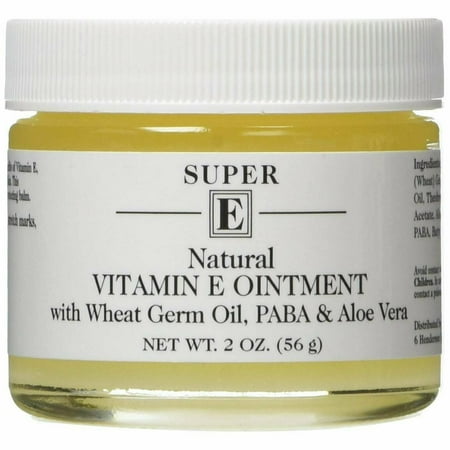 Super E Natural Vitamin E W/Wheat Germ Oil Aloe Vera Ointment, 2oz, 3-Pack
