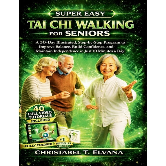 Super Easy Tai CHI Walking for Seniors: A 50-Day Illustrated, Step-by ...
