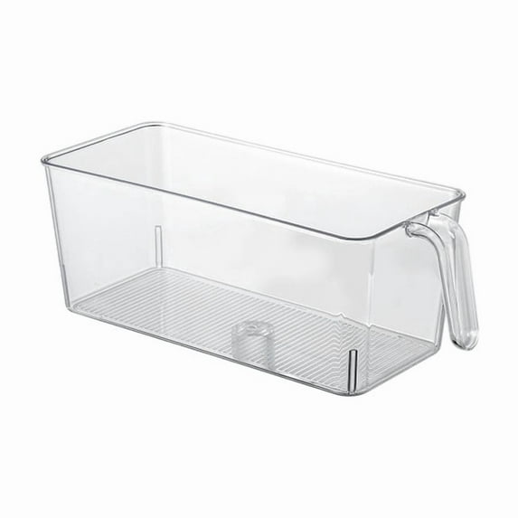 Super Easy to Use Freezer Plastic Freezer with Pull Out Handle Transparent Storage Bucket Home Bar Restaurant Acrylic