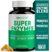 GoBiotix Super Digestive Enzymes with Prebiotics & Probiotics for Men & Women, 60 Capsules for Digestion Support
