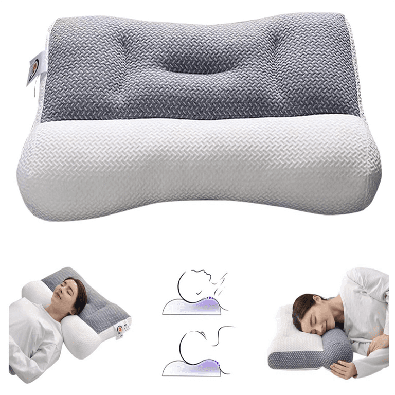Cushion Lab Extra Dense Ergonomic Cervical Pillow for Firm Neck Support - Orthopedic Contour Pillow for Back / Side Sleeper Neck Relief, CertiPURUS