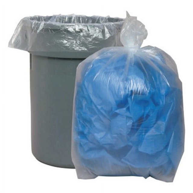 Super ExtraHeavy Can Liner, 38x58, 1.4 Mil, 60gal, Clear, 10 Bag/Rl