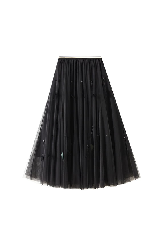 Super Fairy Skirt A Line Skirt Mid Length Swing Skirt Women's Spring High Waist Feather Puff Skirt Suspender Skirt Women Ruched Ruffle Skirt Petite Skirts for Women Trendy Skirts Mini Skirt Lingerie