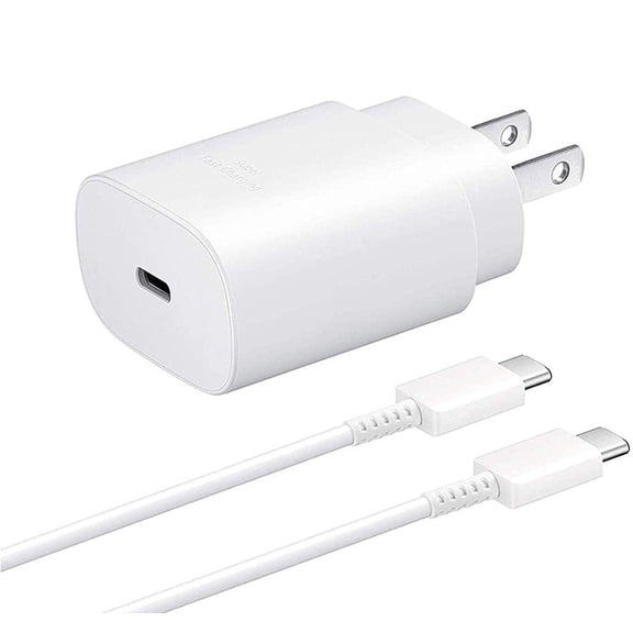 Super Fast Adaptive Wall Adapter 25W Charger for TCL 50 XE NxtPaper 5G with 4FT (1.2M) USB C PD Charging Cable - White (US Version)
