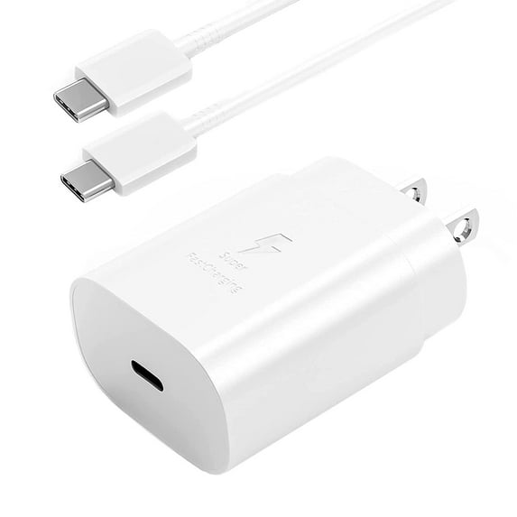 Super Fast Charger, 25 Watt PD 3.0 USB C Type C Charger for ASUS ROG Phone 5(s) (Pro / Ultimate) -25W Super Fast Charger and 3.3FT Type C Charger Cable Fast Charging - White