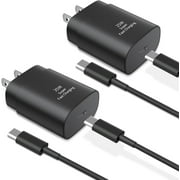 Super Fast Charger Type C,25W USB C Wall Charger Fast Charging for Samsung Galaxy S23 Ultra/S23/S23+/S22/S22 Ultra/S22+/S21 Ultra/S20 Ultra/Note 20/Note 10/Z Fold 3 with 6.6FT C Charger Cable 2pack