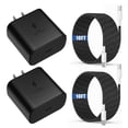 thumbnail image 1 of Super Fast Charger Type C, 2Pack 45W USB C Fast Charging Block Wall Charger with 2*10FT Android Phone Charger Cable Compatible with Samsung Galaxy S25/S24/S23 Ultra/S23+/S22/S21/S20, 1 of 5