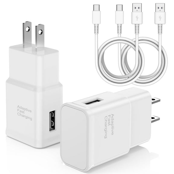 Super Fast Charger Type C, 2Pack USB C Android Phone Wall Charger Block & 10ft Charging Cable Cord Compatible with Samsung Galaxy S25/S24/S23 Ultra/S23+/S22/S21/S20