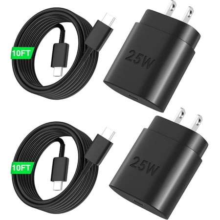 Super Fast Charger with Type C Cable 10ft , 2Pack 25W USB C Wall Charger Block Adapter and Android Phone Charger Cord for Samsung Galaxy S24 Ultra/S24/S24+/S23 Ultra/S23/S22 Ultra/S22/S21/Note 20 price history and forecast - pukerehab