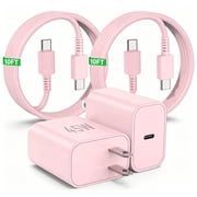 Super Fast Charger with Type C Cable 10ft , 2Pack 45W USB C Wall Charger Block Adapter and Android Phone Charger Cord for Samsung Galaxy S26 S25/S24 Ultra/S24/S
