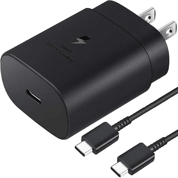 Super Fast Charging 25W USB C Charger Type C Charger Android Phone Charger for TCL K24 with 4FT (1.2M) USB C PD Charging Cable - Black (US Version)