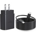 thumbnail image 1 of Super Fast Charging 25W USB C Super Fast Wall Charger for BLU G90 - PD Fast Charging Block & 6 Feet Cable - Black, 1 of 5