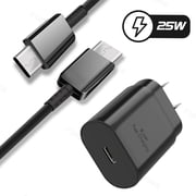 Super Fast Charging 25W USB C Super Fast Wall Charger for Google Pixel 6a - PD Fast Charging Block & 3.3FT Cable - Black
