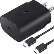 Original 25W Samsung Charger Super Fast Charging Type C Charger USB C Fast Charger Compatible with Samsung Galaxy A53 5G - 4FT Long Android Type C Charger Cable Included - Black