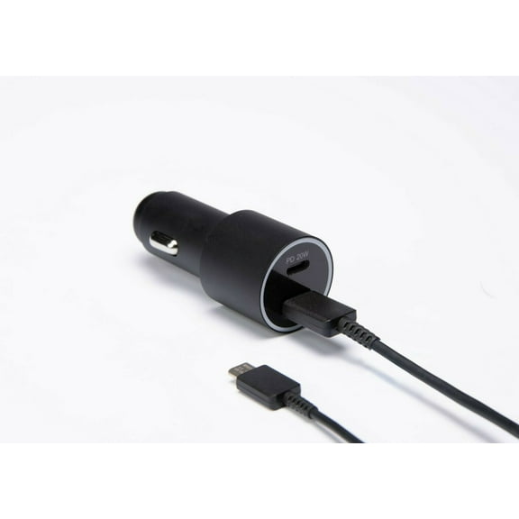 Super Fast Charging DUAL USB C Port 45W (20W + 25W) Compatible with Samsung Galaxy Note20 Ultra Super Fast Car Charger USB C Kit, Dual Ports PPS 45W Super Fast Car Charger - Black