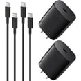 thumbnail image 1 of Super Fast Charging Wall Charger - 25W PD Charger Adapter with 3.3FT Cable for Asus ROG Phone 3 Super Fast USB C Charger Kit - 2 Pack {2x Wall Adapter + 2x Cable}, 1 of 5