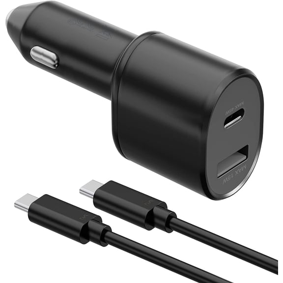 Super Fast Dual Car Charger (45W+15W) with Super Fast Charging Cable for for Ulefone Power Armor 14 Pro - PPS Car Charger