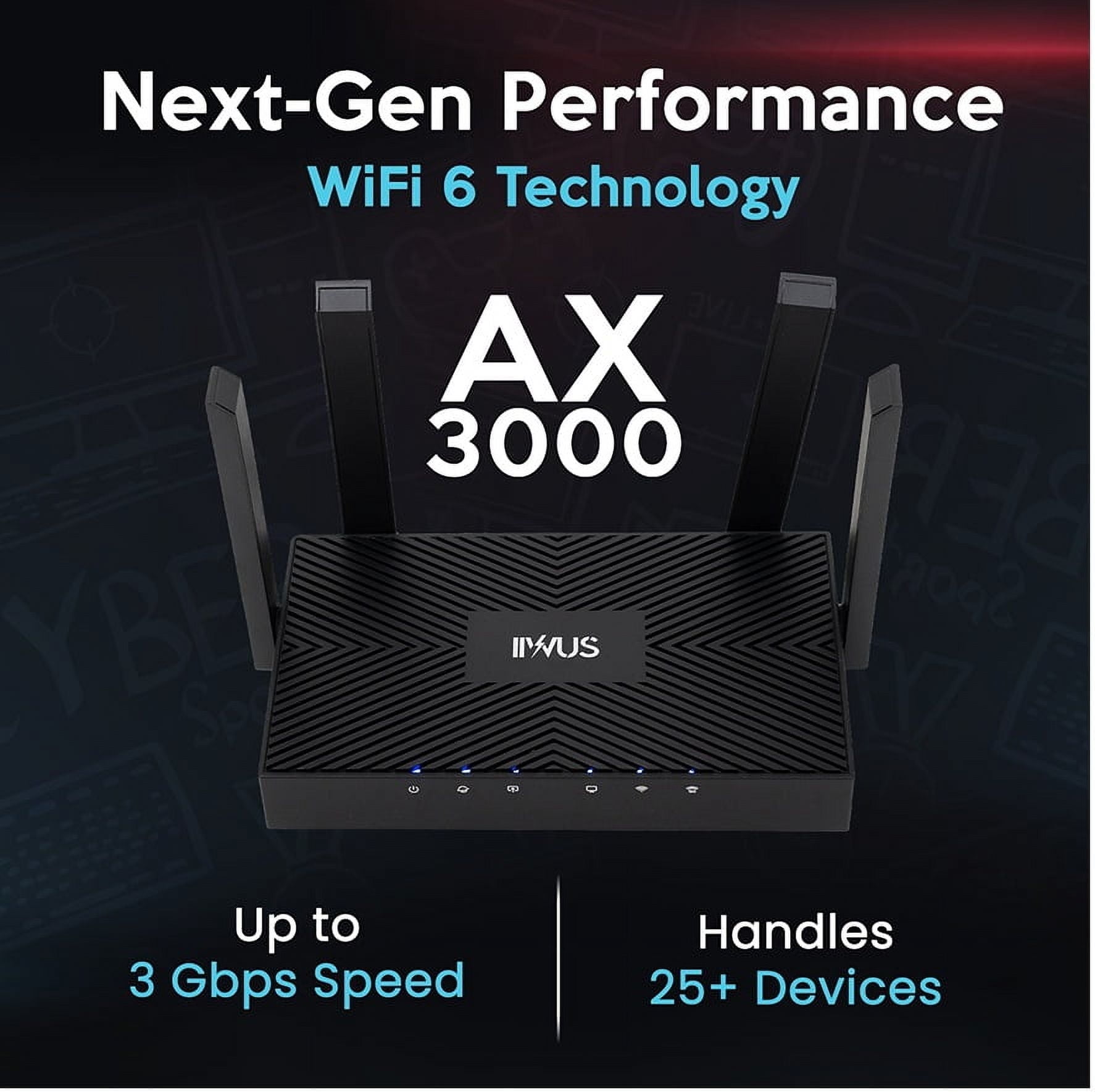 auのwi-firouter AX3000 Wi-Fi 6 Smart AP/Router Black