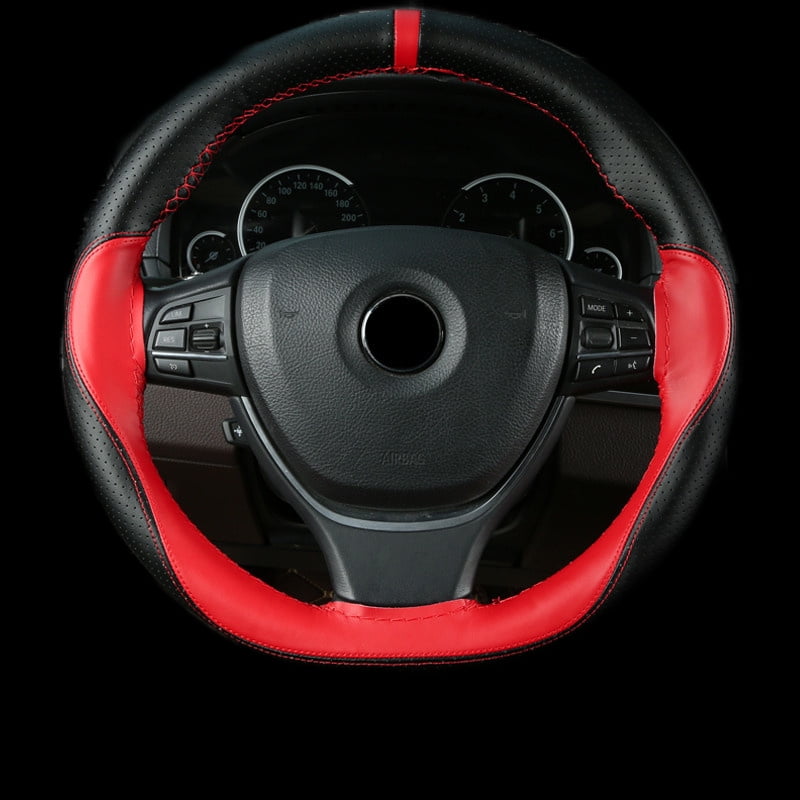 Super Fibrous Skin Like Sporty Sporty Hand Seam Steering Wheel Sleeve