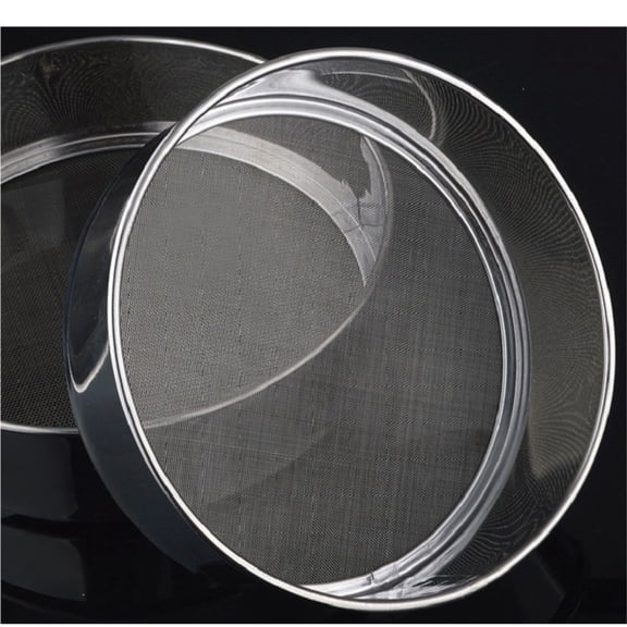 Super Fine Mesh Round Flour Sugar Powder Sifter, Stainless Steel Sieve Baking Sifter Strainer Mesh Cake Kitchen Tool Pan