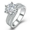 Super Flash Moissanite Ring Shaped Engagement Rings For Women