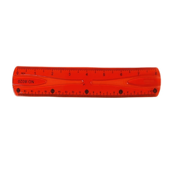 Super Flexible Drawing Ruler, Bendable Soft Plastic Ruler with Shapes for Curved Surfaces, Translucent Youngster and Artist Measuring Tool for Creative Projects and Drafting