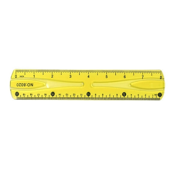 Super Flexible Drawing Ruler, Bendable Soft Plastic Ruler with Shapes for Curved Surfaces, Translucent Youngster and Artist Measuring Tool for Creative Projects and Drafting
