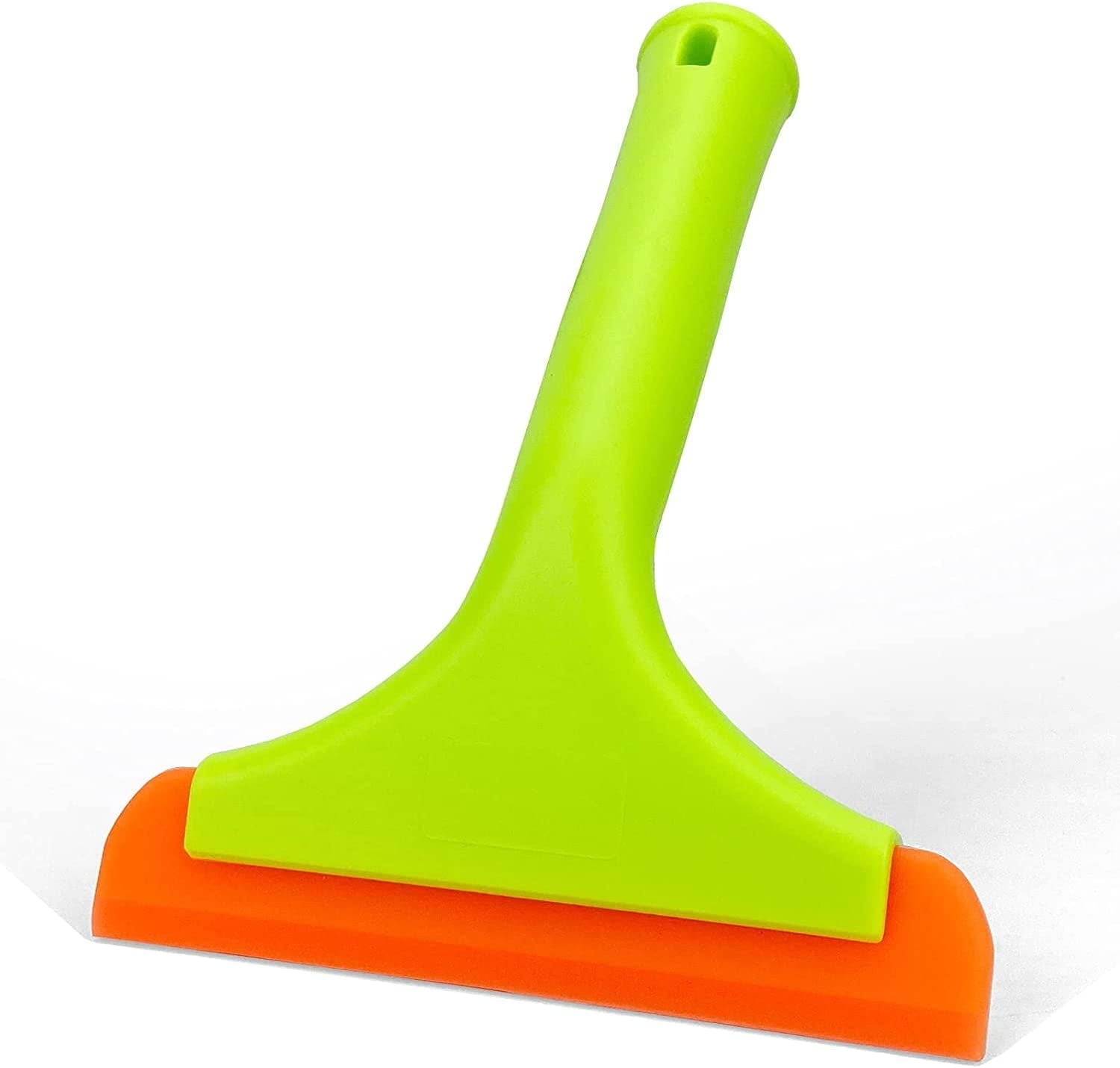 Green Silicone Squeegee with Orange Blade for Windows and Mirrors