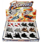 Super Flighters Airplanes Diecast Airplane Package - Box of 12 assorted 4.75 Inch Scale Diecast Model Planes