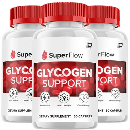 Super Flow Capsules – SuperFlow All Natural Formula, Maximum Strength, Maintain Heallthy Levels, 3 Pack, 180 Capsules