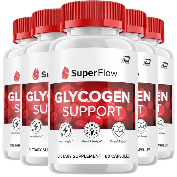 Super Flow Capsules SuperFlow All Natural Formula, Maximum Strength, 5 Pack, 300 Capsules