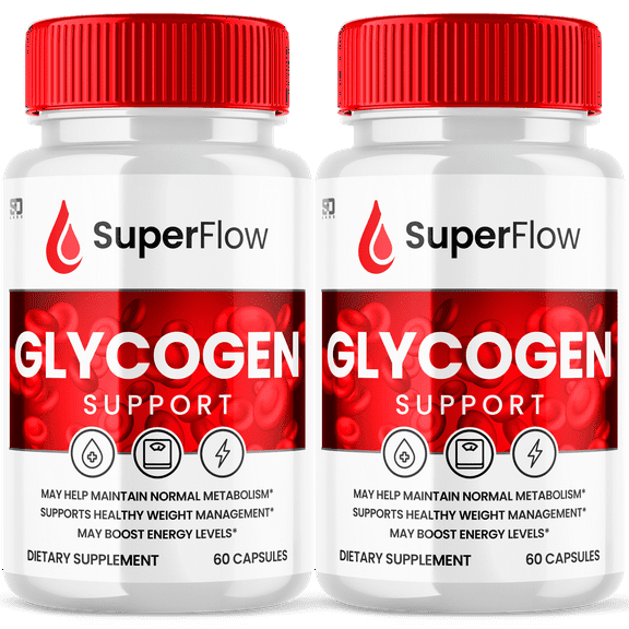 Super Flow Glycogen Advanced Blood Support Formula, Extra Strength Glycogen Supplement 120 Capsules