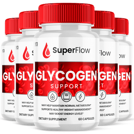 Super Flow Glycogen Advanced Blood Support Formula, Extra Strength Glycogen Supplement 300 Capsules