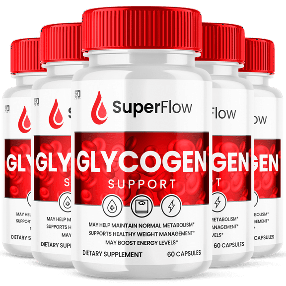 Super Flow Glycogen Advanced Blood Support Formula, Extra Strength Glycogen Supplement 300 Capsules