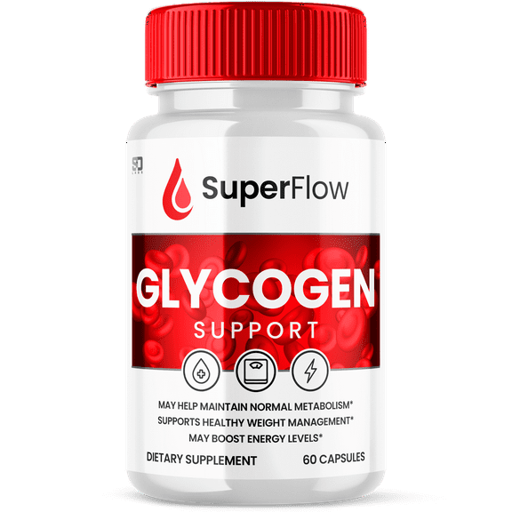 Super Flow Glycogen Advanced Blood Support Formula, Extra Strength Glycogen Supplement 60 Capsules