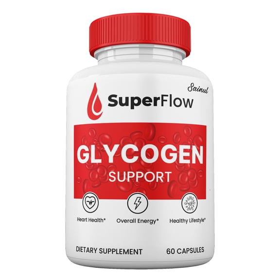 Super Flow Glycogen Support Capsules, Super Flow Glyco Pills, All Natural Supplement for Blood Health (1 Pack)