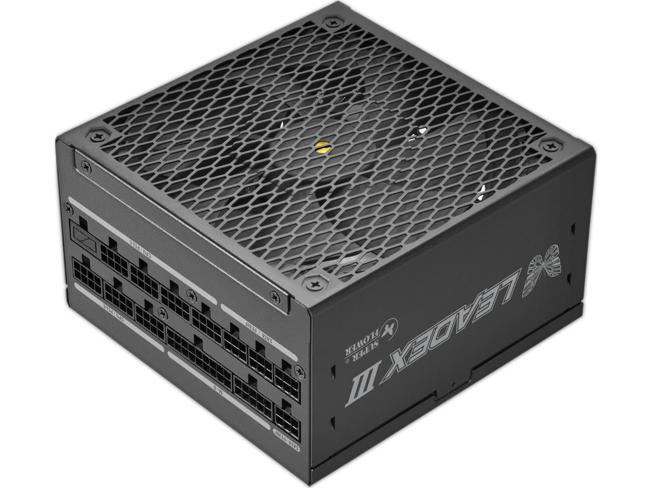 Super Flower Leadex III ATX 3.1 850W, Cybenetics Gold, 80+ Gold, 10 Years Warranty, ECO Semi-Fanless Mode, FDB Fan With Copper Shaft, Full Modular Power Supply, SF-850F14GE, Black