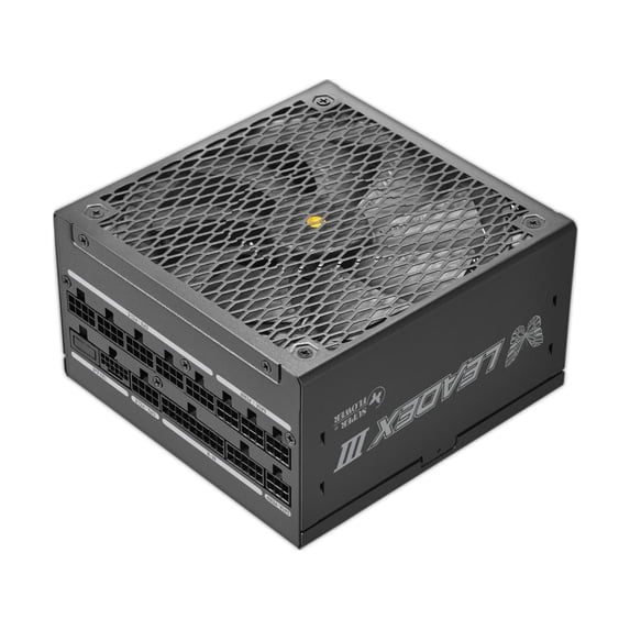 Super Flower Leadex III ATX 3.1 1000W, Cybenetics Platinum, 80+ Gold, 10 Years Warranty, ECO Semi-Fanless Mode, FDB Fan With Copper Shaft, Full Modular Power Supply, SF-1000F14GE, Black