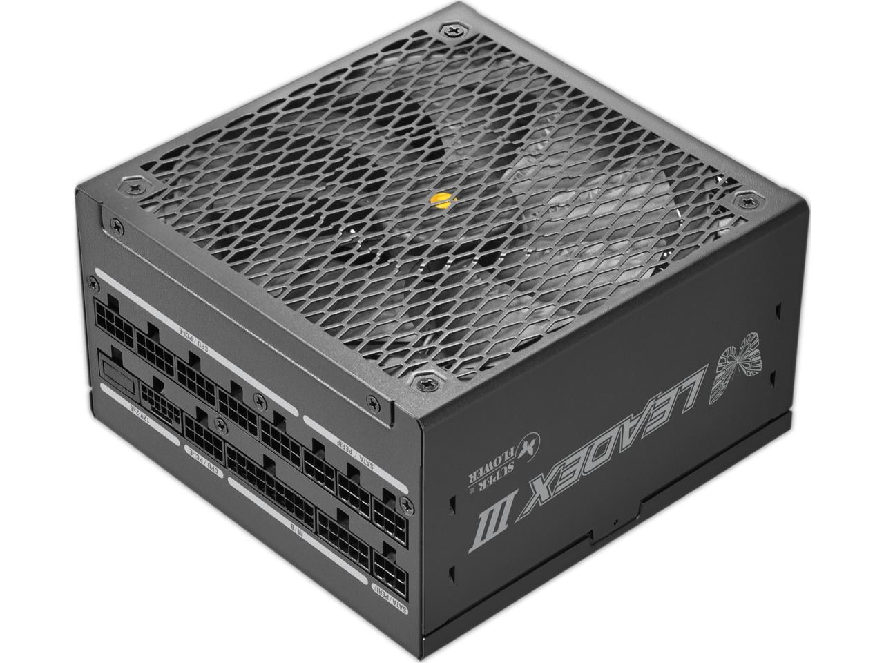Super Flower Leadex III ATX 3.1 1300W, Cybenetics Platinum, 80+ Gold, 10 Years Warranty, ECO Semi-Fanless Mode, FDB Fan With Copper Shaft, Full Modular Power Supply, SF-1300F14GE, Black