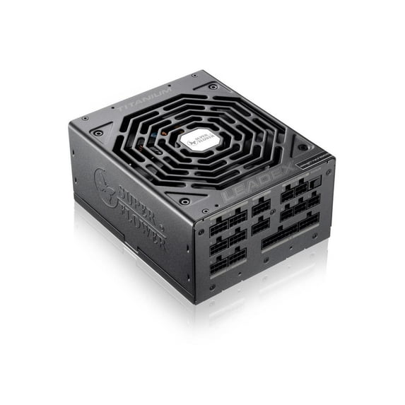 Super Flower Leadex Titanium 1000W 80+ Titanium, 10 Years Warranty, ECO Fanless & Silent Mode, Full Modular Power Supply, Dual Ball Bearing Fan, SF-1000F14HT