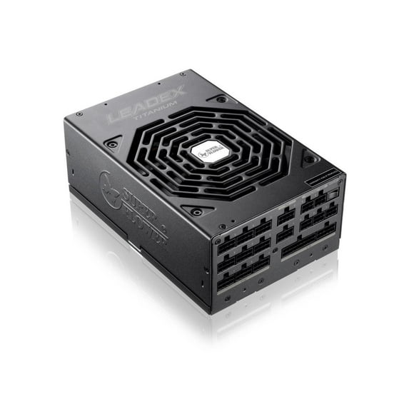 Super Flower Leadex Titanium 1600W 80+ Titanium, 10 Years Warranty, ECO Fanless & Silent Mode, Full Modular Power Supply, Dual Ball Bearing Fan, SF-1600F14HT