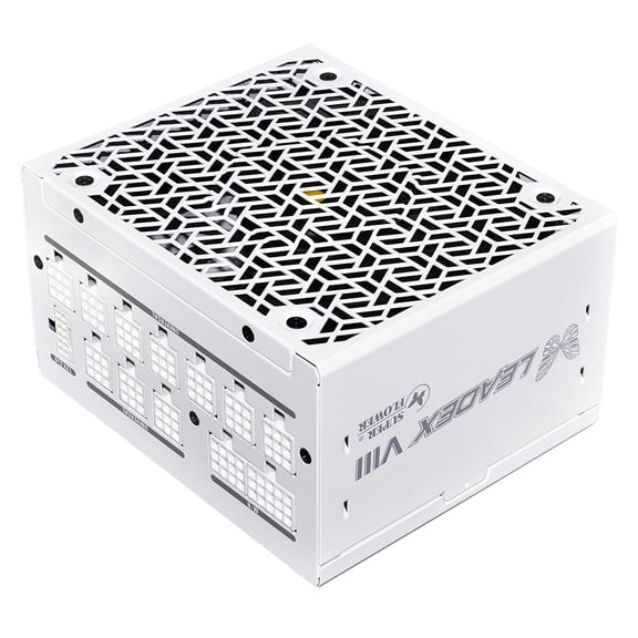 Super Flower Leadex VIII Platinum PRO 1000W ATX 3.1&PCIe 5.1(Native 12V-2x6 Cable), Cybenetics PLATINUM, Smallest 125mm ATX PSU, Patent Super Connector, Full Modular, White, SF-1000F14SP (WH)