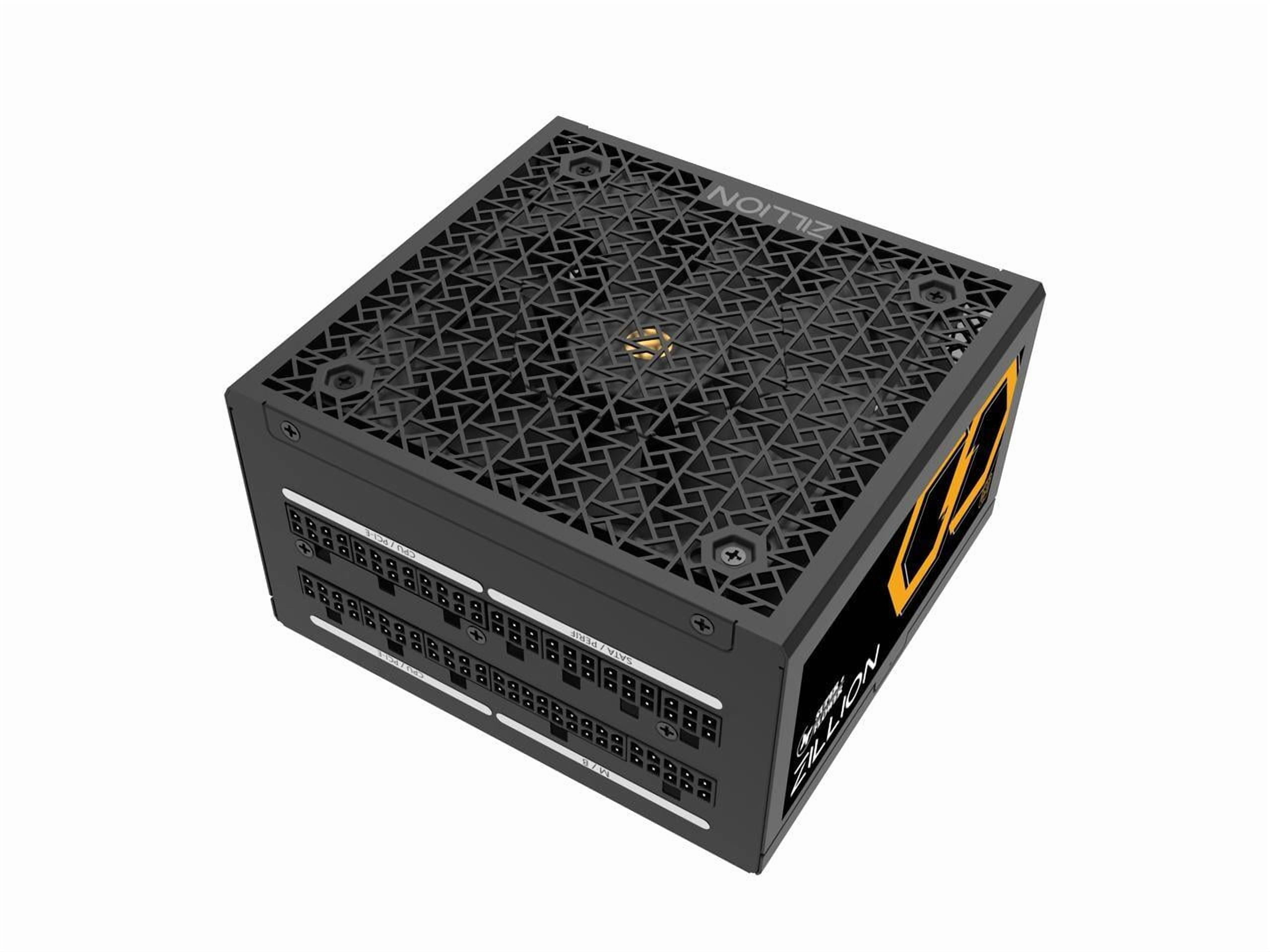 Super Flower Zillion FG 1250W Cybenetics Platinum, 80+ Gold, Full Modular, ATX 3.1 / PCIe 5.0, W/12V-2x6 Cable (2x8pin - 16pin native cables), Power Supply, FDB Fan, SF-1250Z12FG, Black version