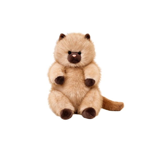 Super Fluffy Sitting Cat Plushies, Soft Furry Cat Stuffed Animals, Cute Huggable Plush Toys for Kids Adults, Polyester Kitty Doll for Sofa Bedroom Decor Birthday Holiday Gift-C