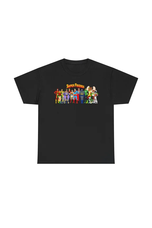 Super Friends Heavy Cotton Tee, Cartoon Lovers Gift, Superhero T-shirt