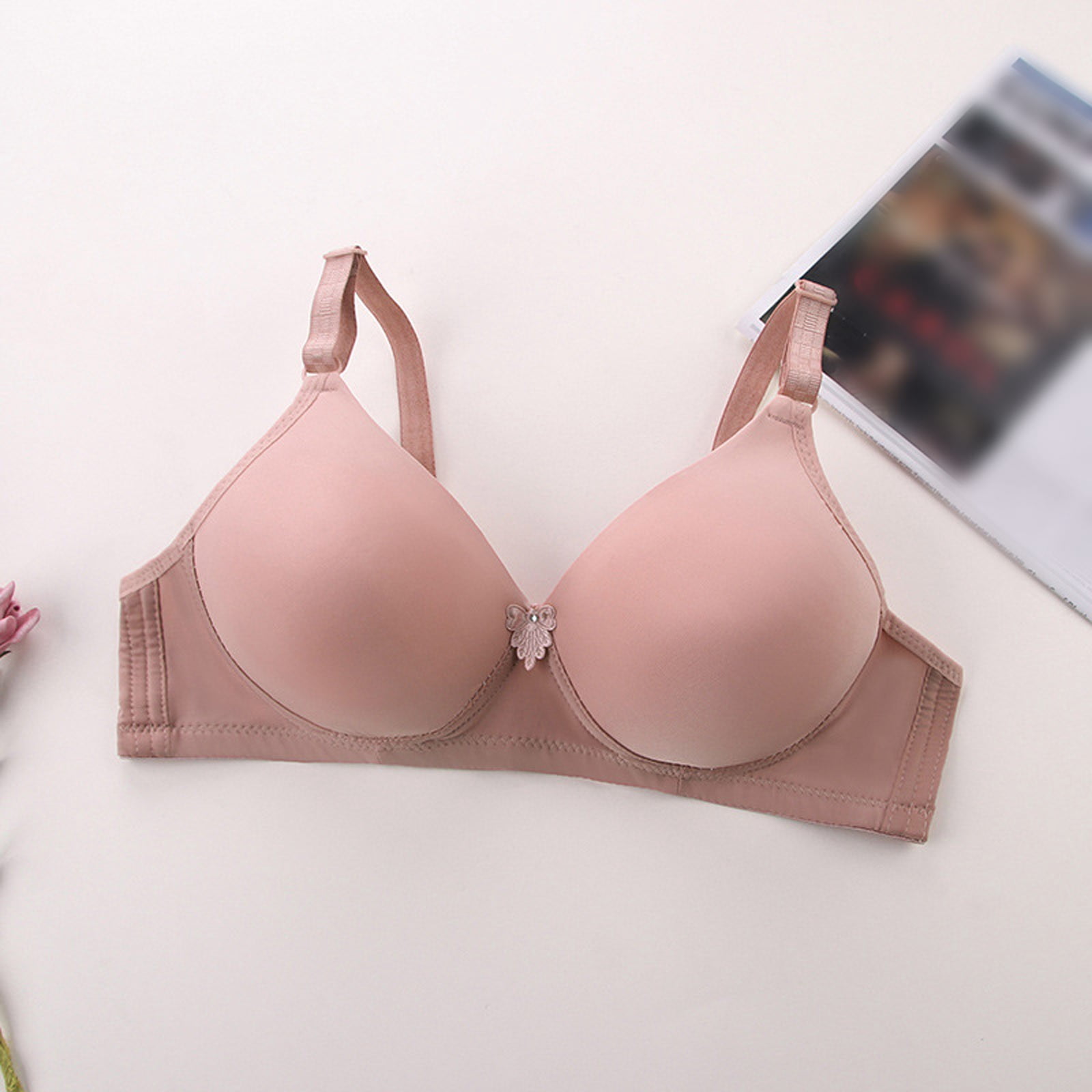 Soutien-gorge Push-up Sans Armatures – Doux, Confortable, Sans Coutures, Pour Femme (taille Unique)