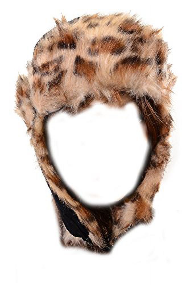 Super Furry Vegan Friendly Leopard Cold Weather Ushanka