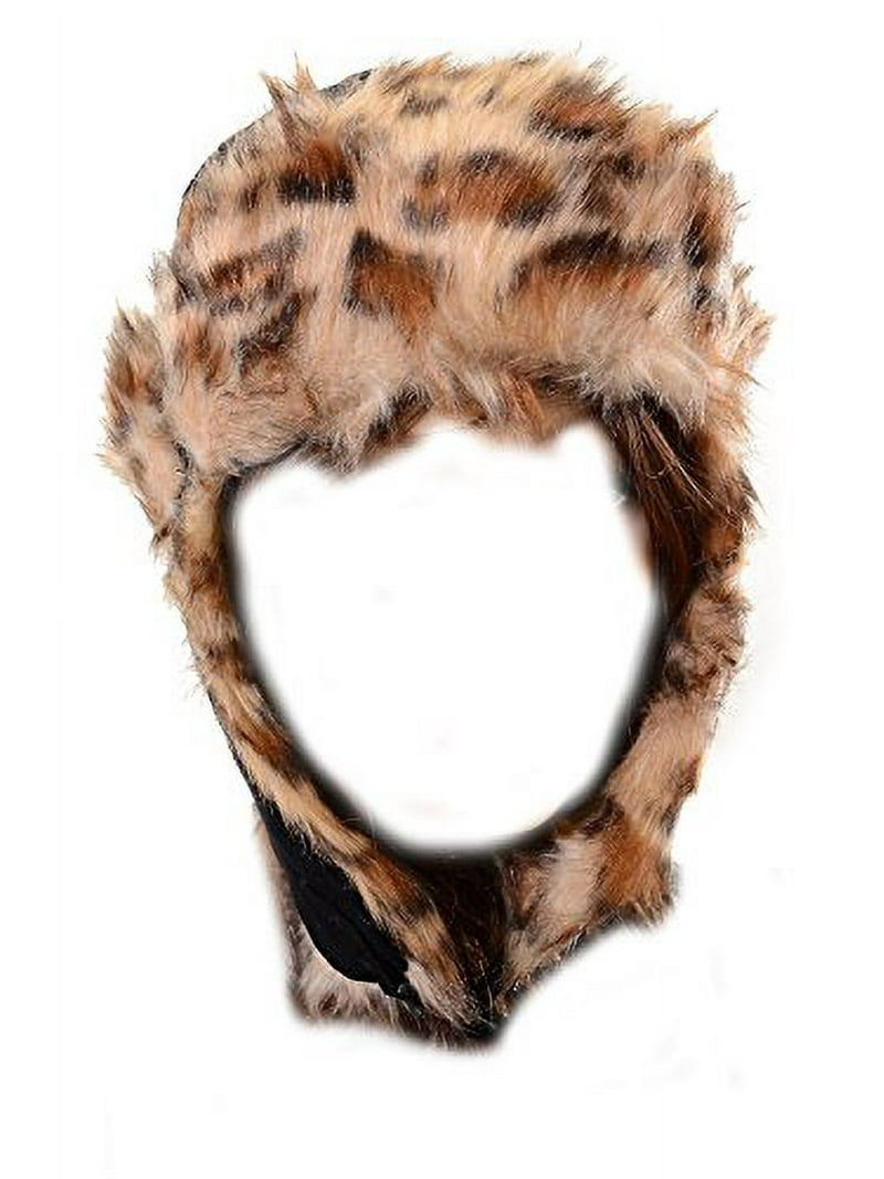 Super Furry Vegan Friendly Leopard Cold Weather Ushanka