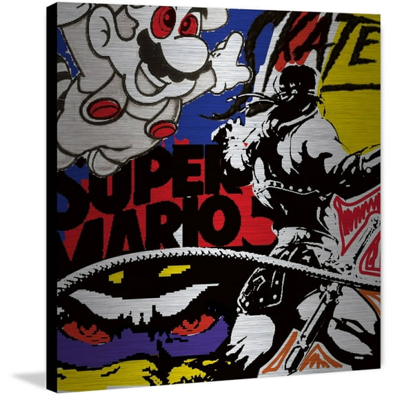 "Super Games II" Painting Print on Brushed Aluminum